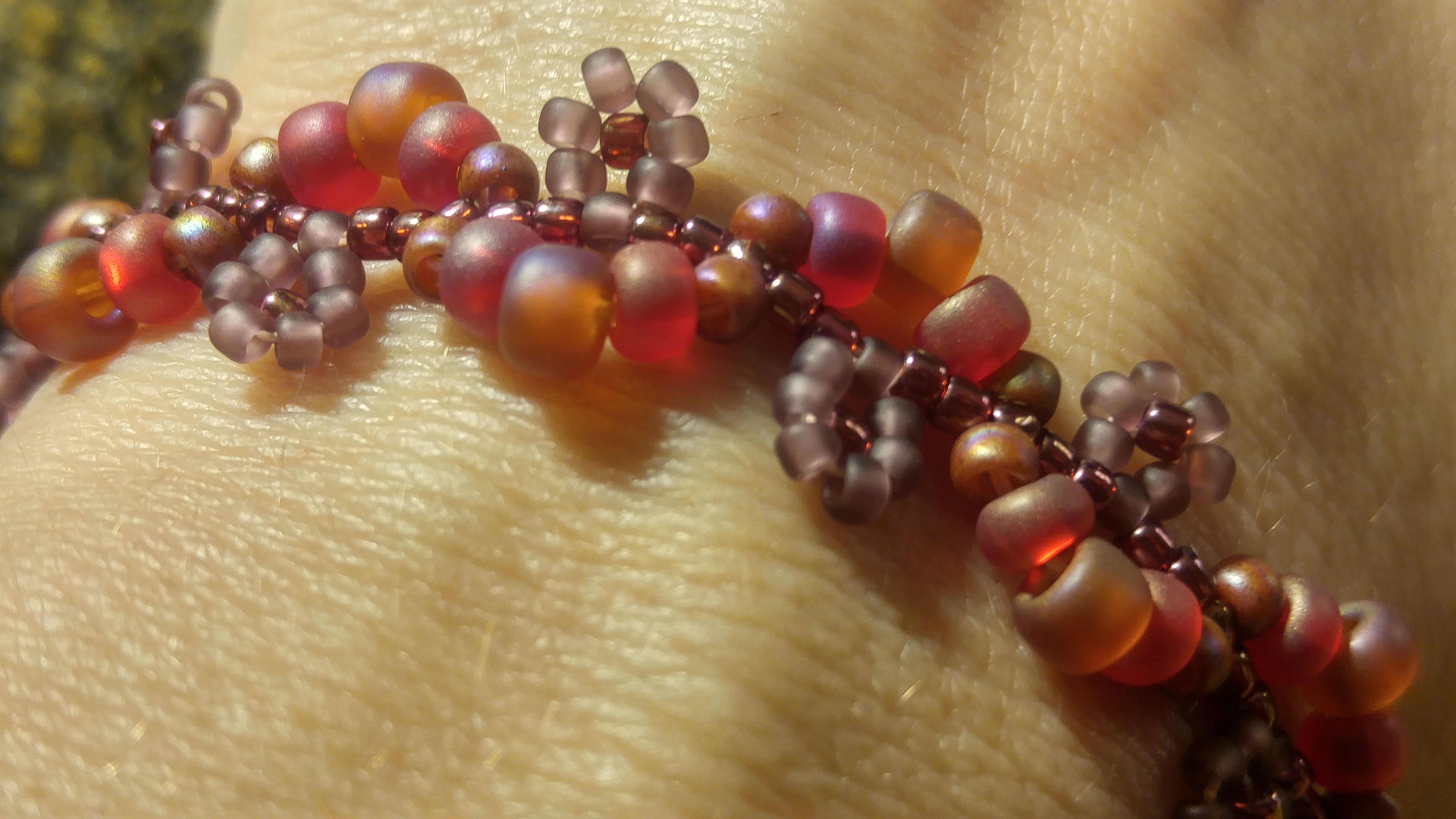 Dreamy red beaded beauty