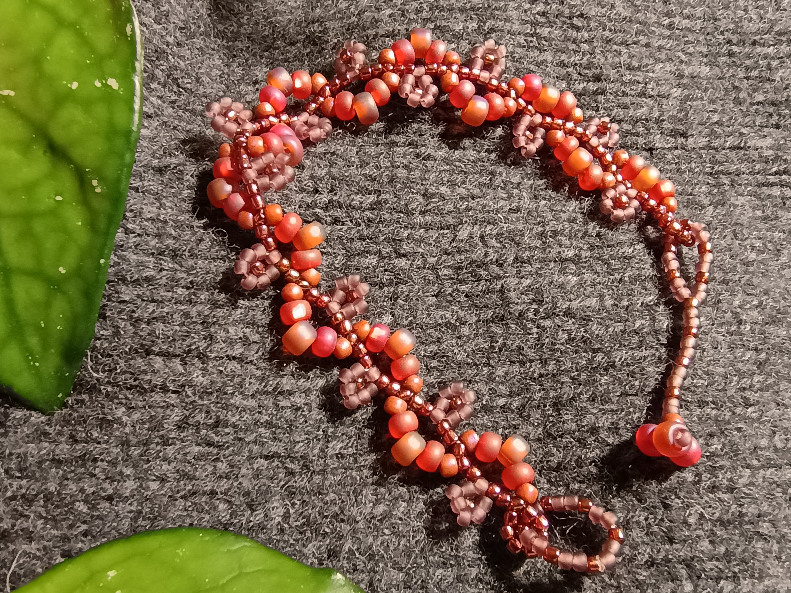 Dreamy red beaded beauty