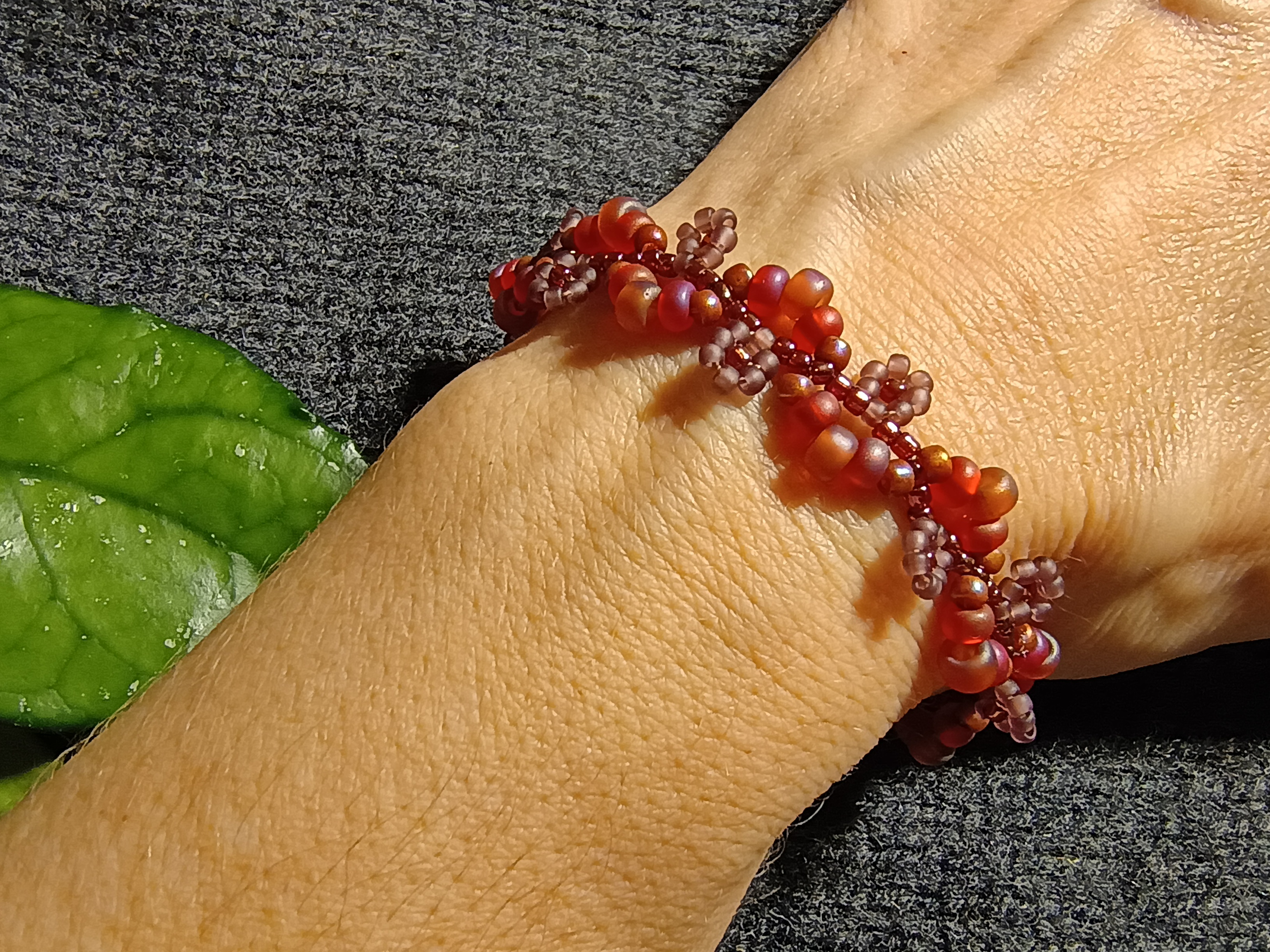 Dreamy red beaded beauty