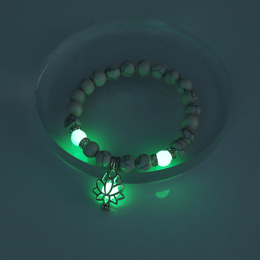 Bracelet lumineux avec pendentif lotus