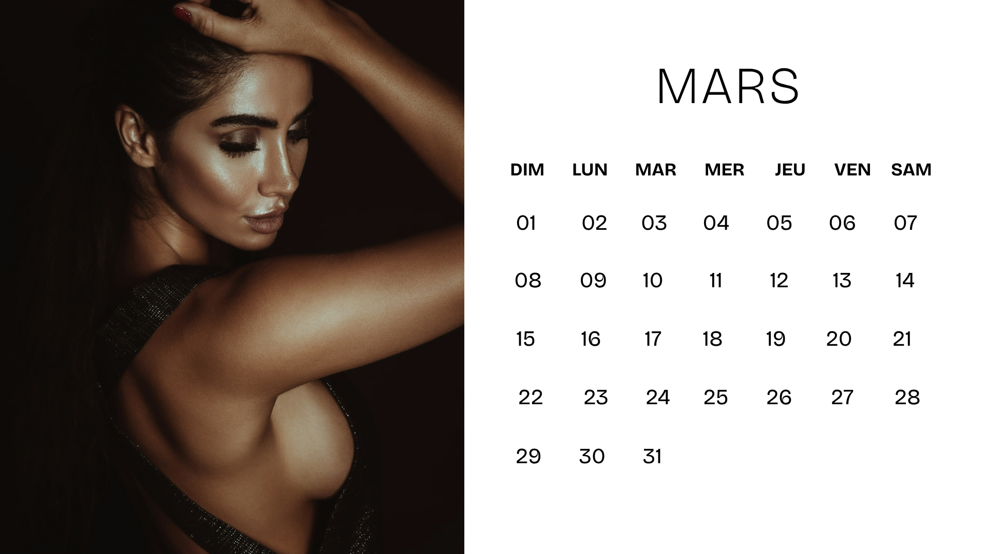 Calendrier 2026 Sensuel
