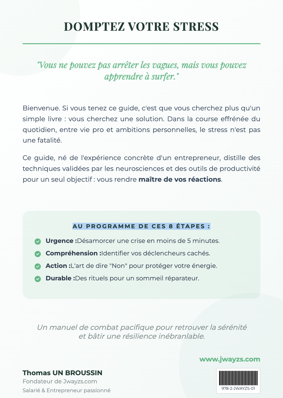 DOMPTEZ VOTRE STRESS