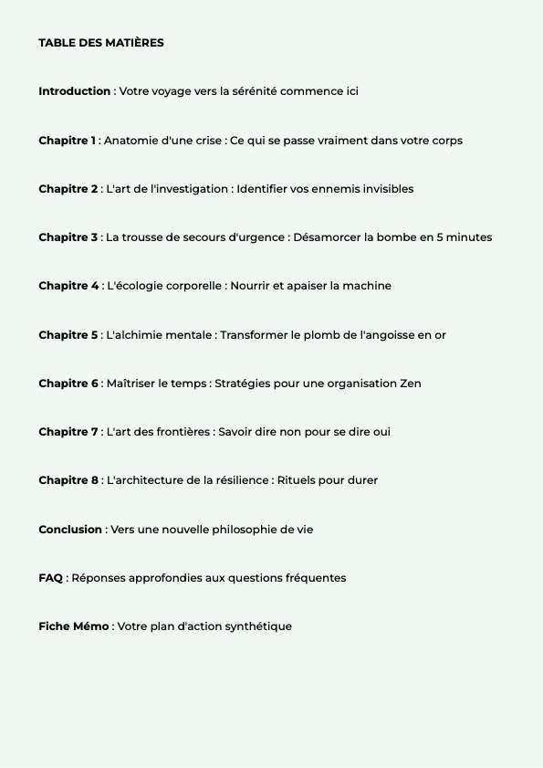 DOMPTEZ VOTRE STRESS