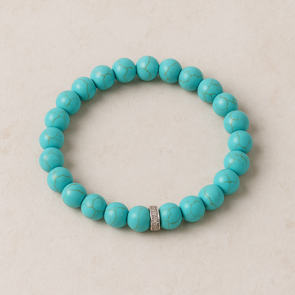 Bracelet en perles turquoise