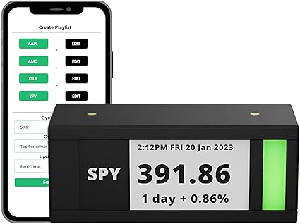 Stock Ticker with E-Ink Screen 