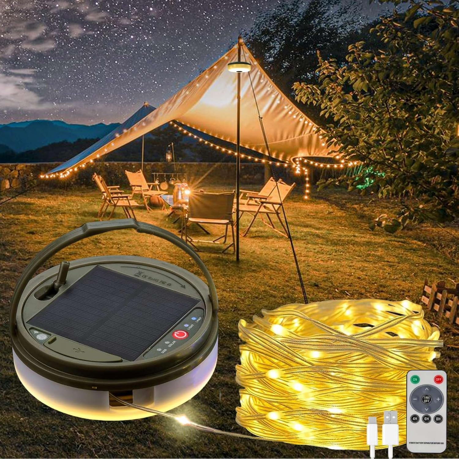 Solar Camping String Lights