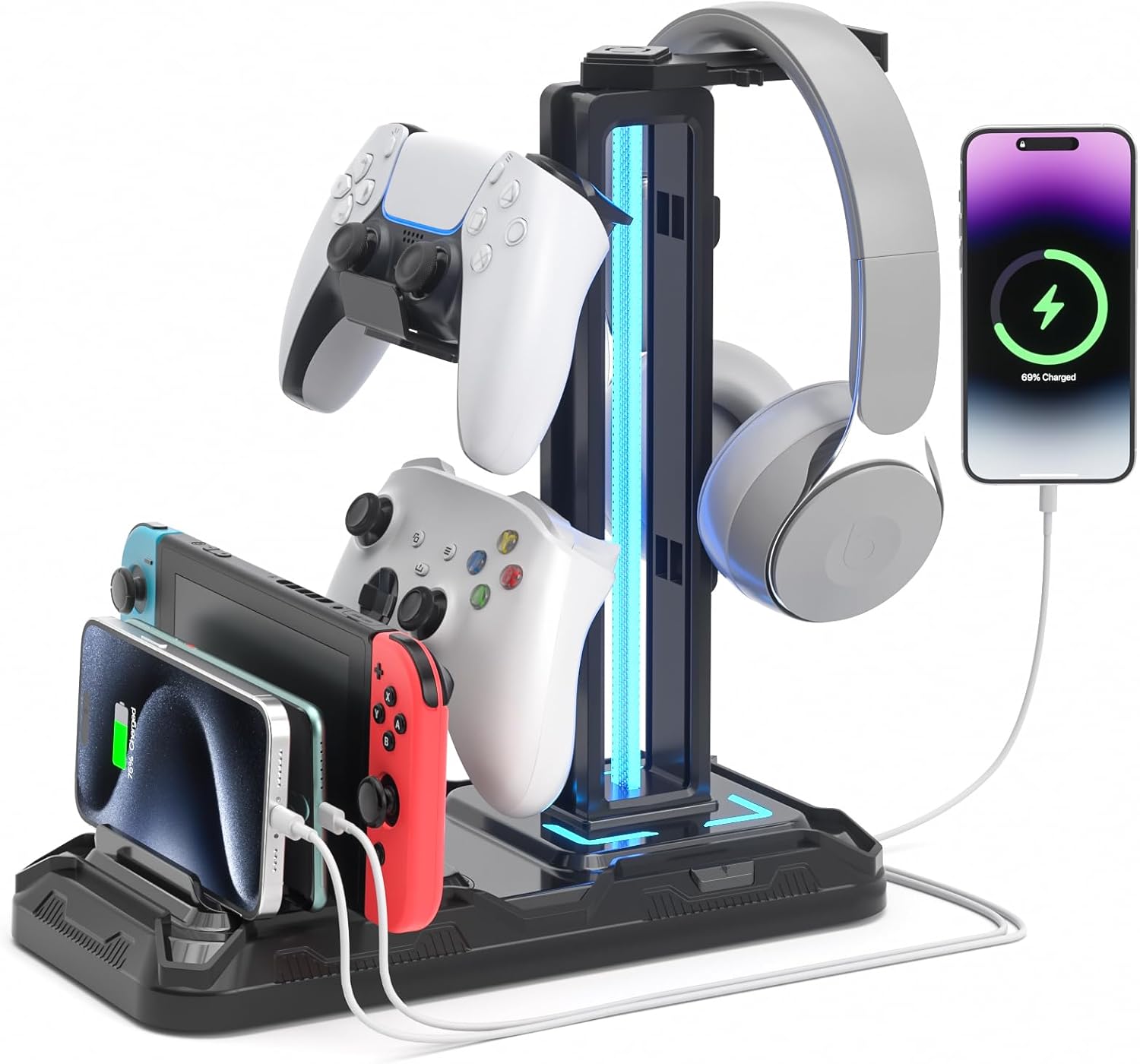 KDD Headset Stand with Charging Station