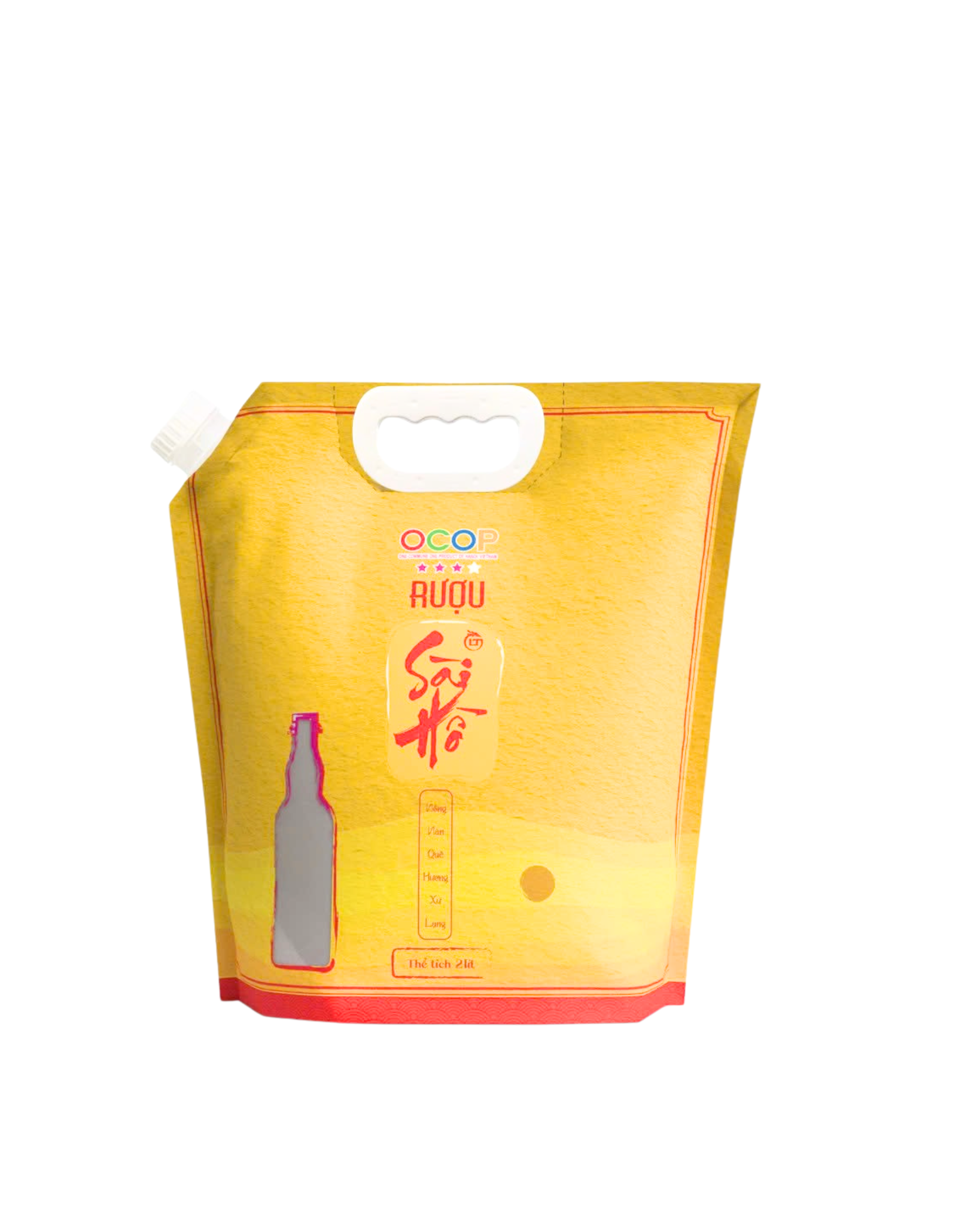 Rượu men lá Sài Hồ - túi 2lít