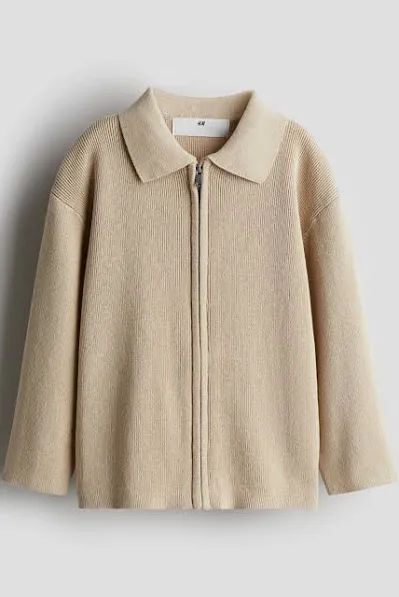 Beige Zip-Up Jacket