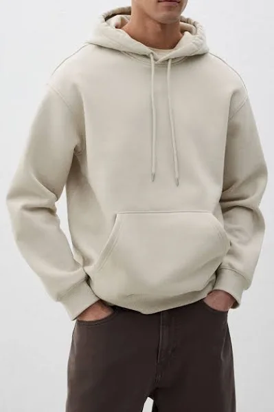 Beige Hooded Sweatshirt