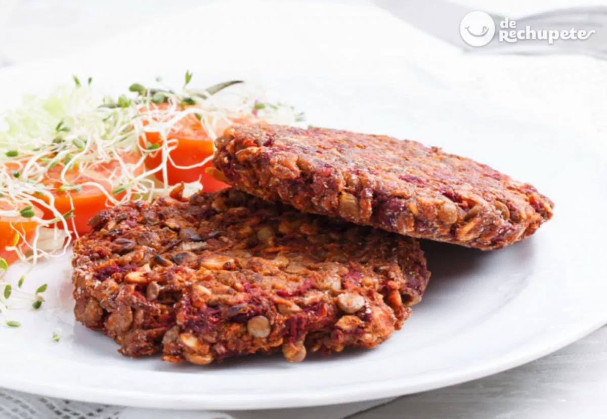 Hamburguesas veganas de lentejas y arroz