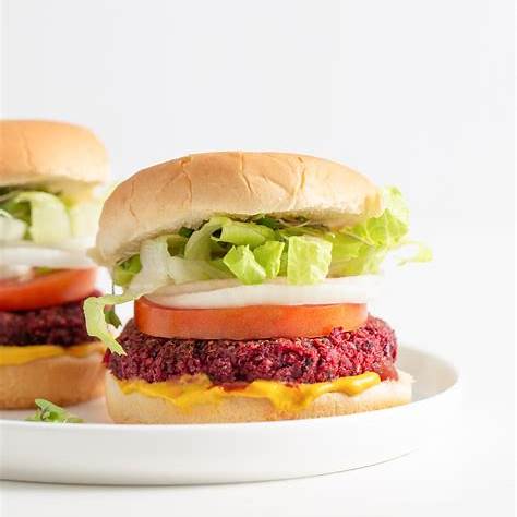 Hamburguesa vegana de remolacha BBQ