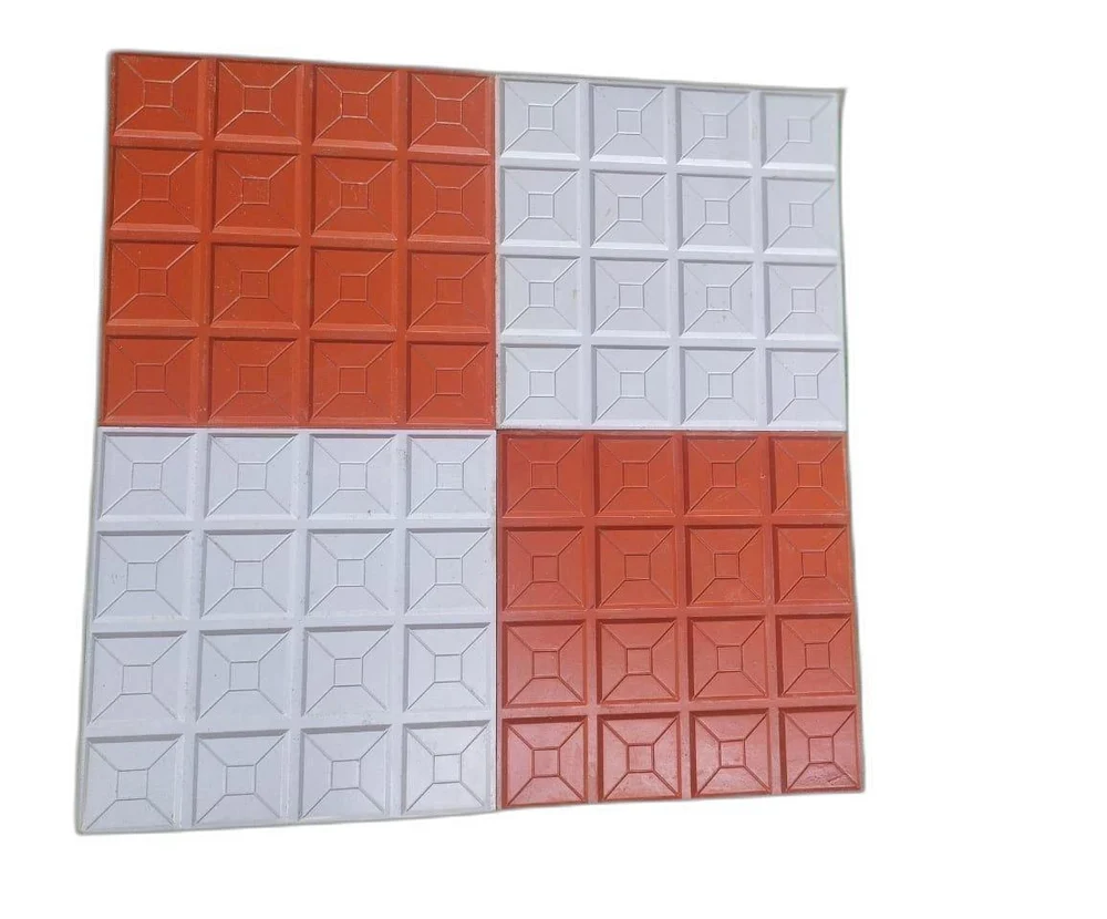 Square Red Parking Tile