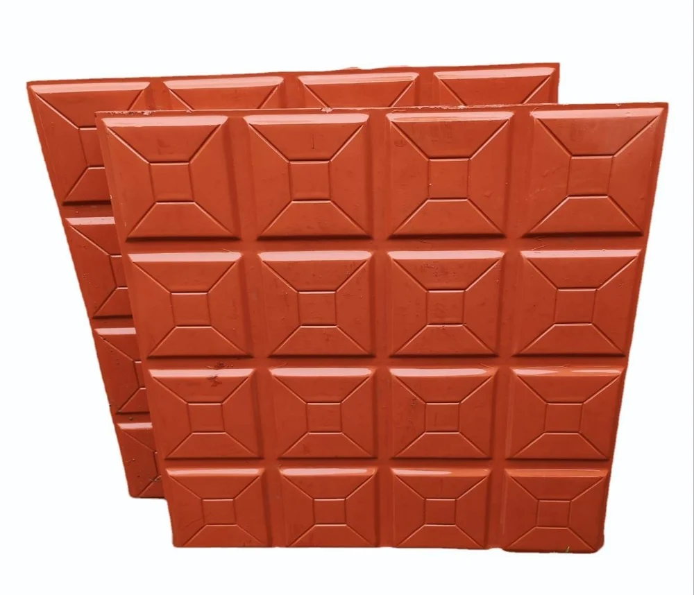 Square Red Parking Tile