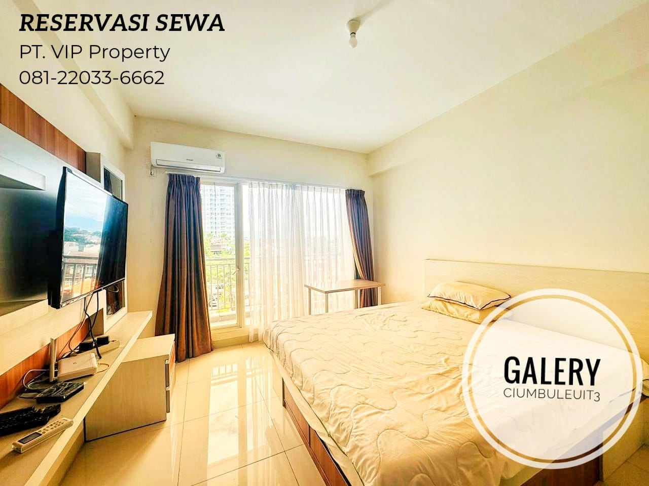 Sewa  Harian Mingguan Bulanan Tahunan Apartemen Studio Ciumbuleuit 3 Bandung