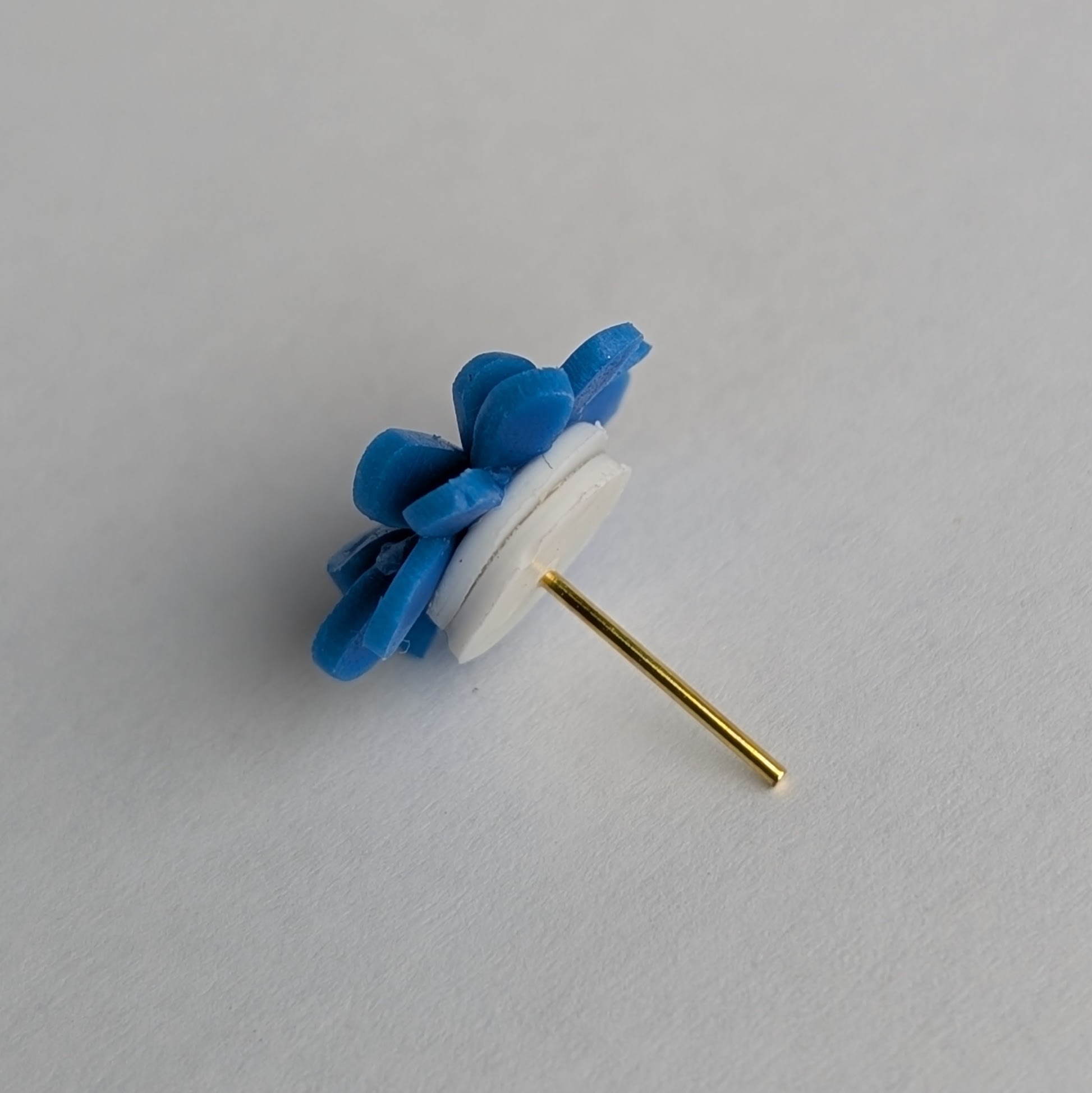 Blue Flower Stud Earrings