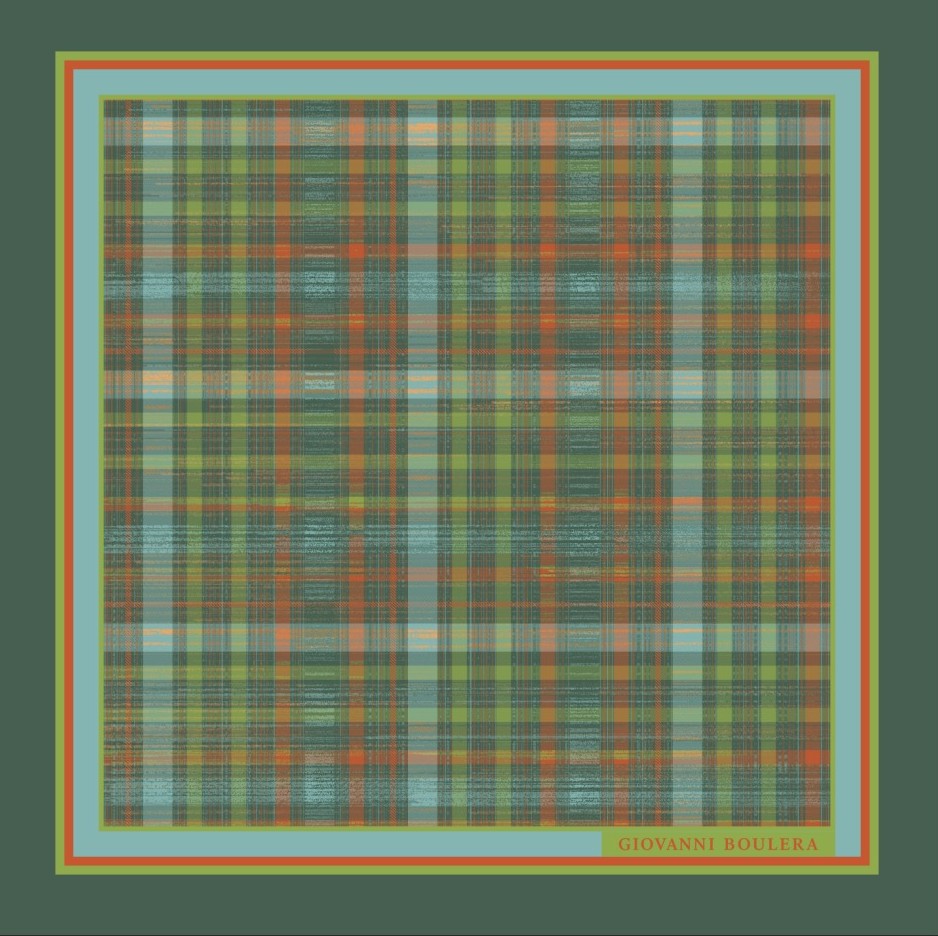 Modern ve renkli Desenli Kare Şal