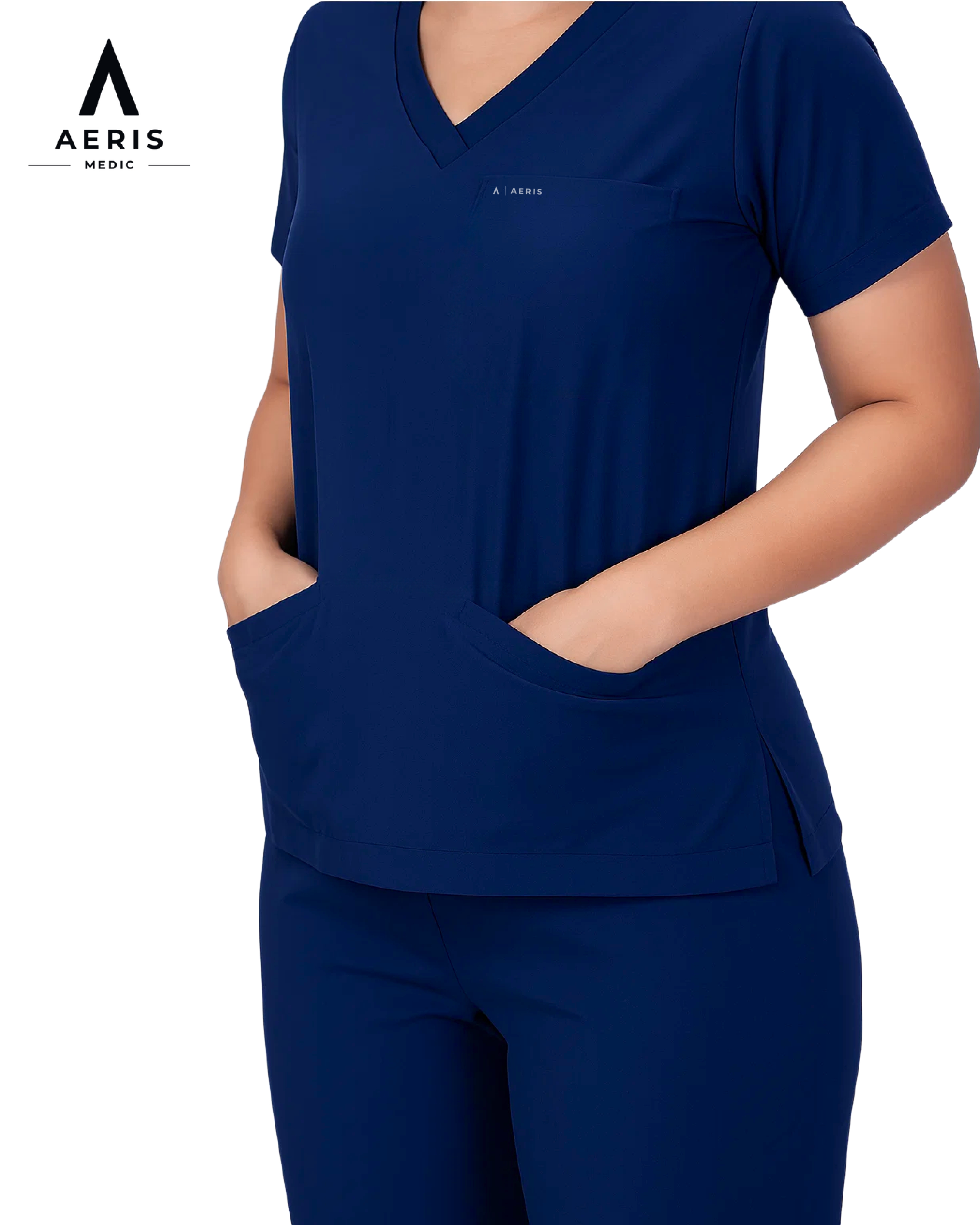 V Neck Scrub Navy