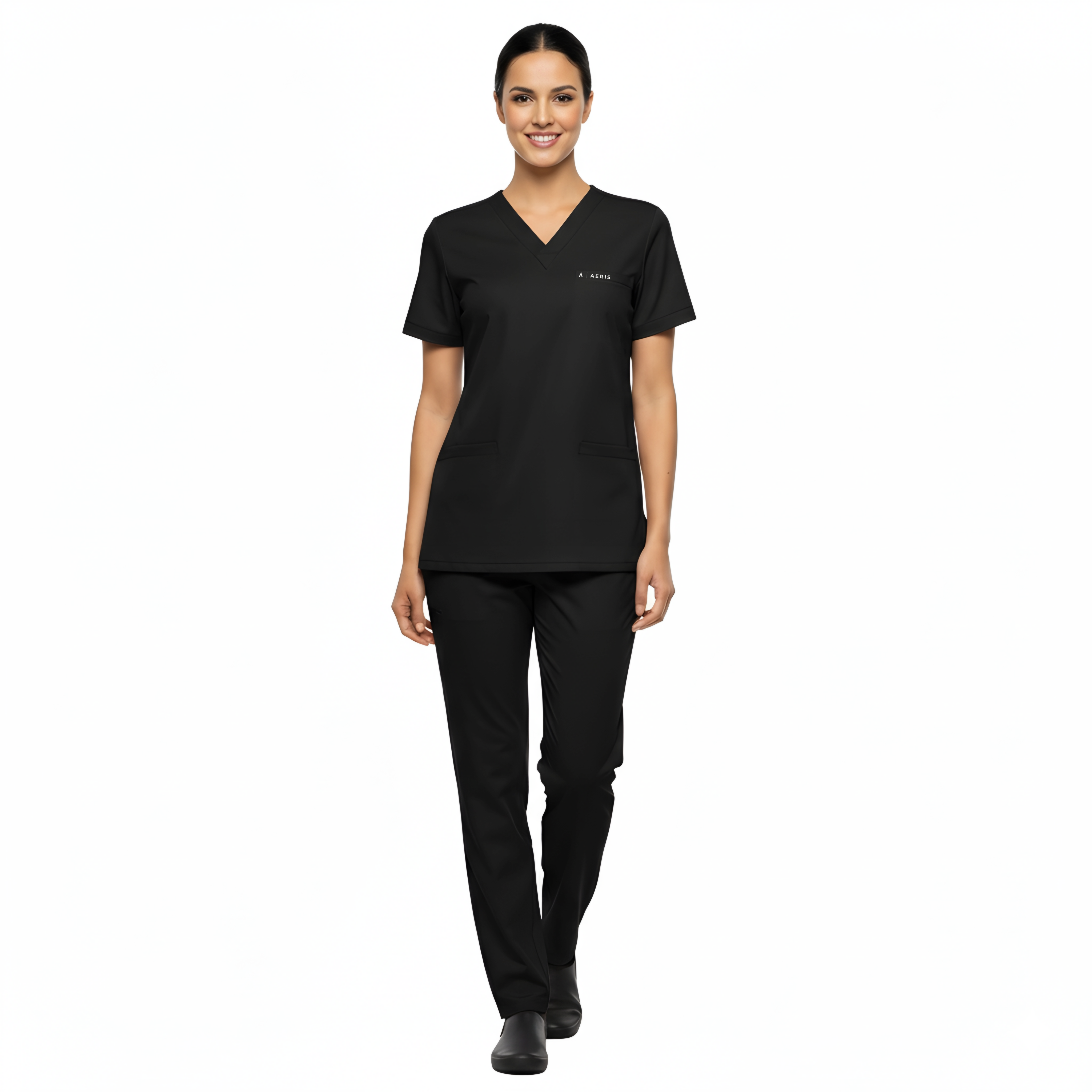 Classic Women's V-Neck Scrub - Black
