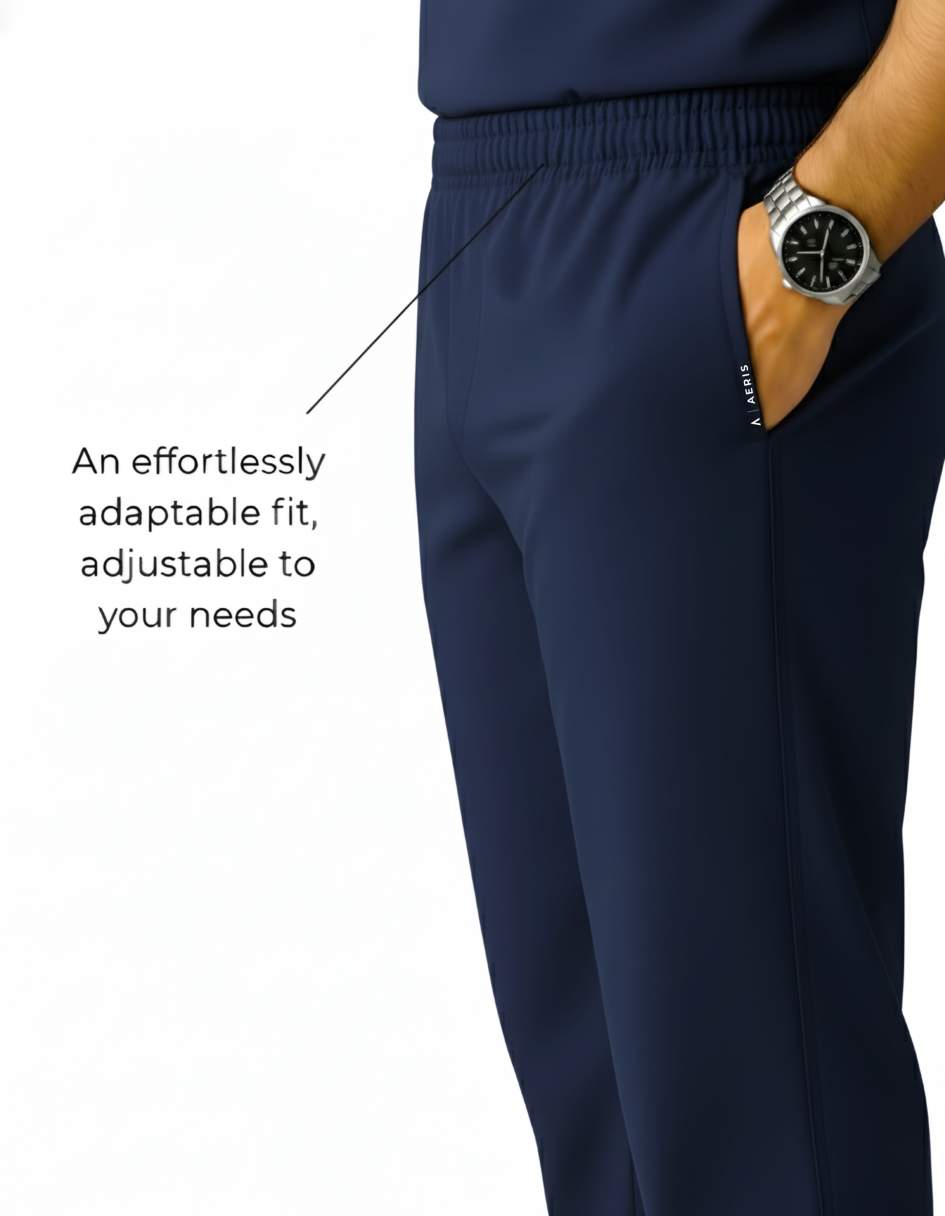 Classic Men's V-Neck Scrub - Navy Blue