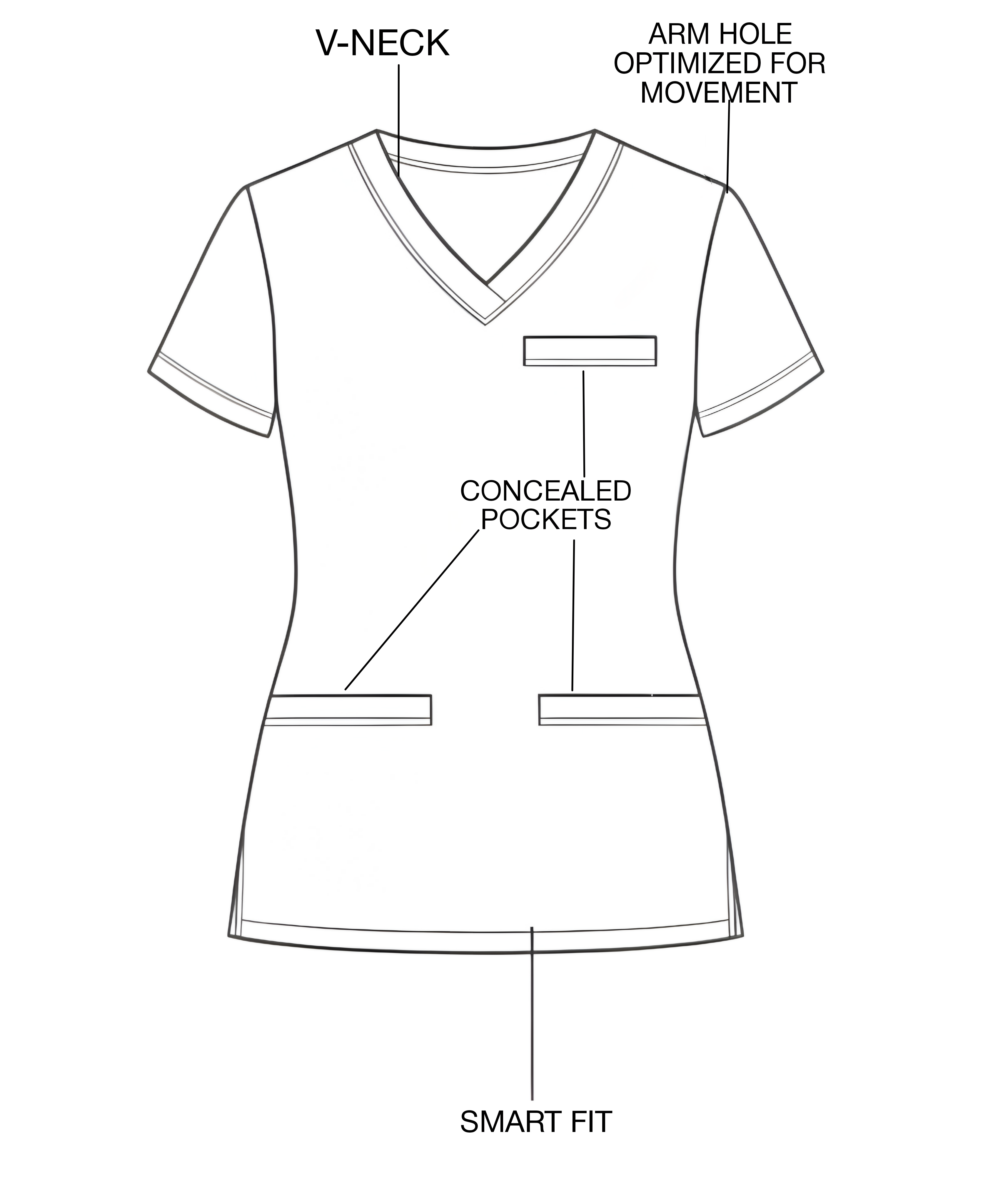 Classic Women's V-Neck Scrub - Bottle Green