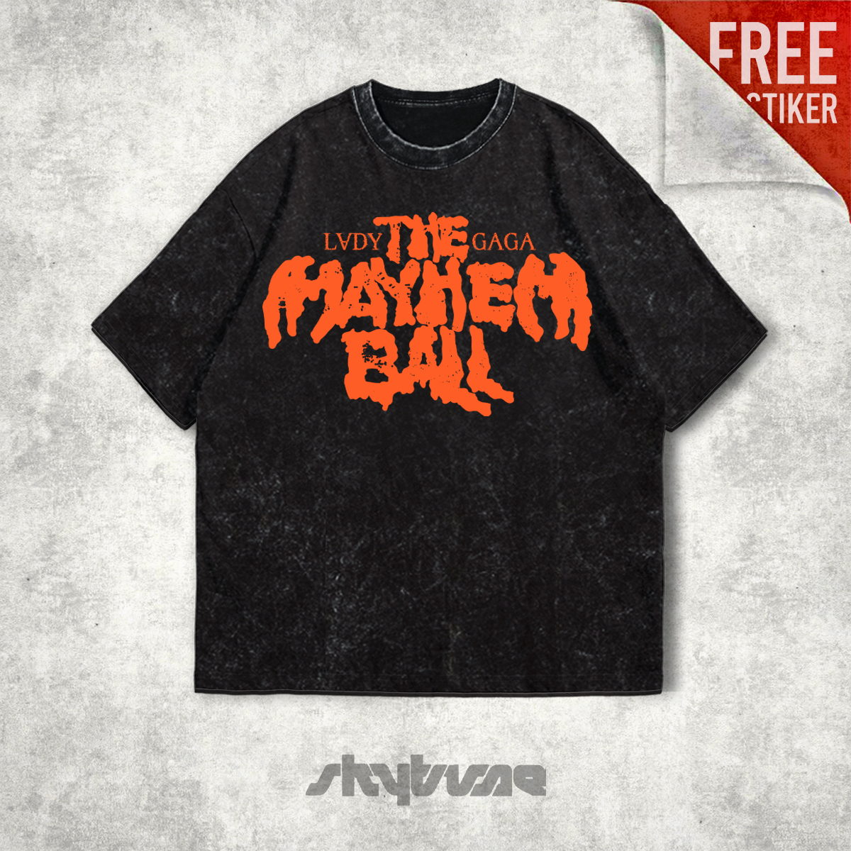 Lady Gaga Mayhem Tour Skull T-Shirt