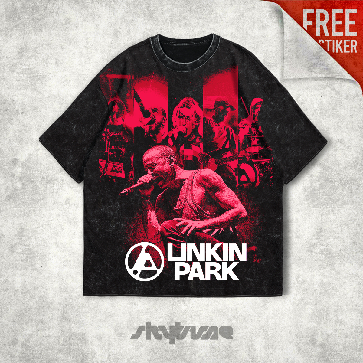 Linkin Park Bootleg Skull T-Shirt