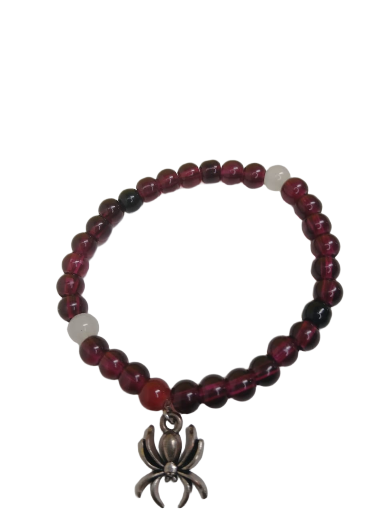 Spider Charm Beaded Bracelet