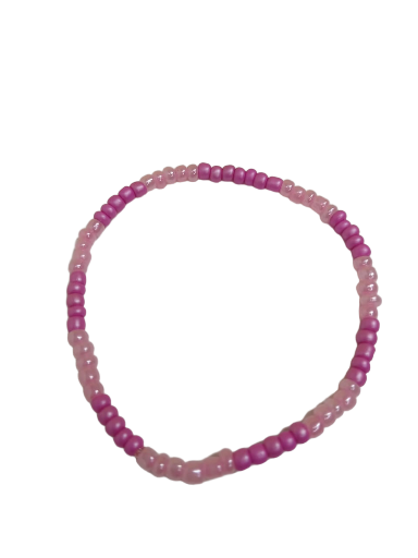 Pink Seed Beaded Bracelet
