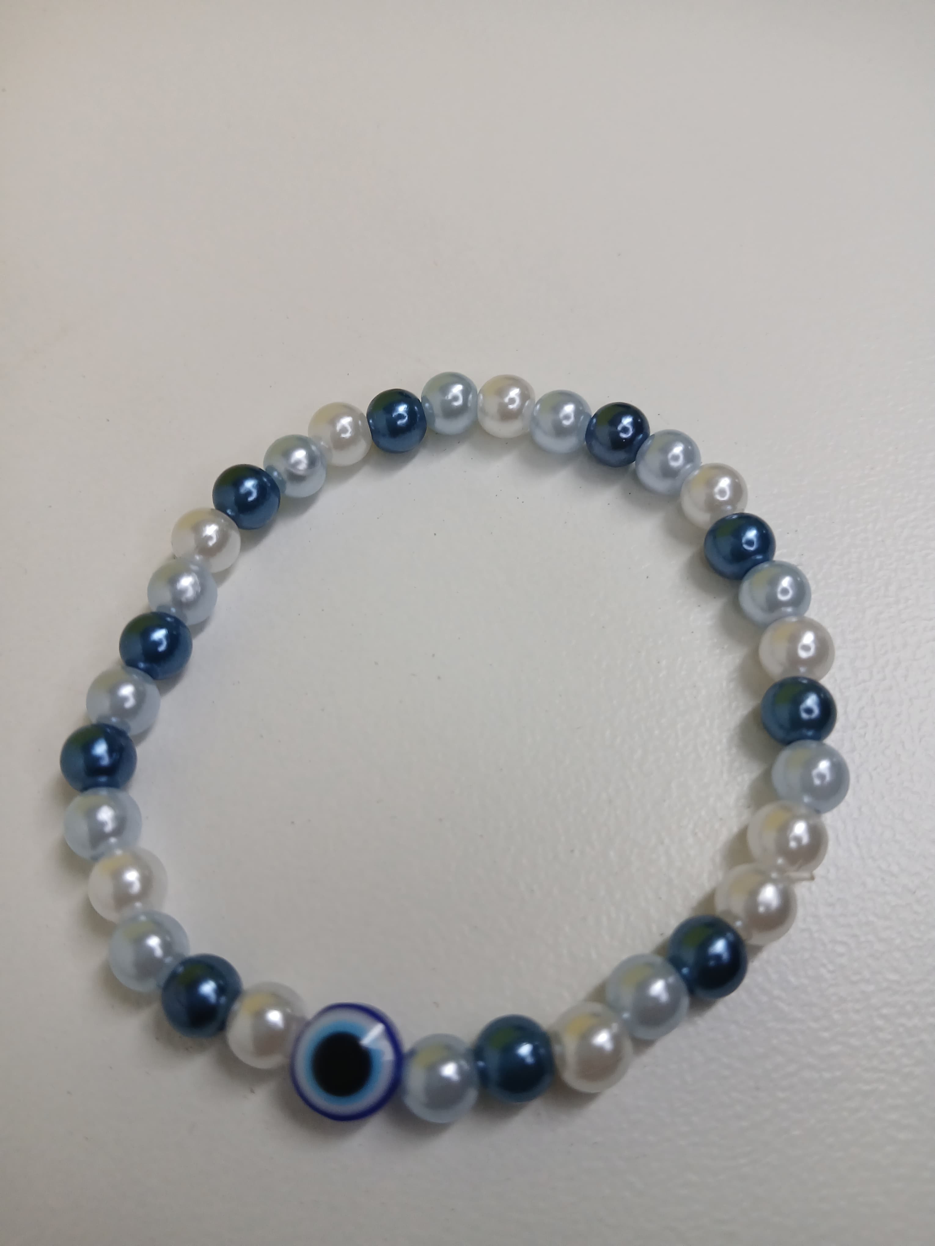 Evil Eye Pearl Bracelet
