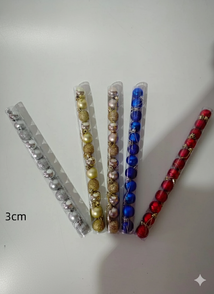 Pack de bolas navideñas 3cm