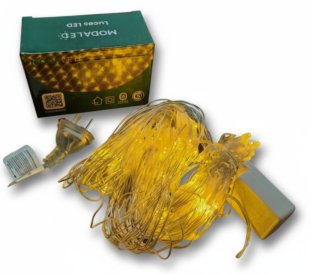 Red de luces LED calidas