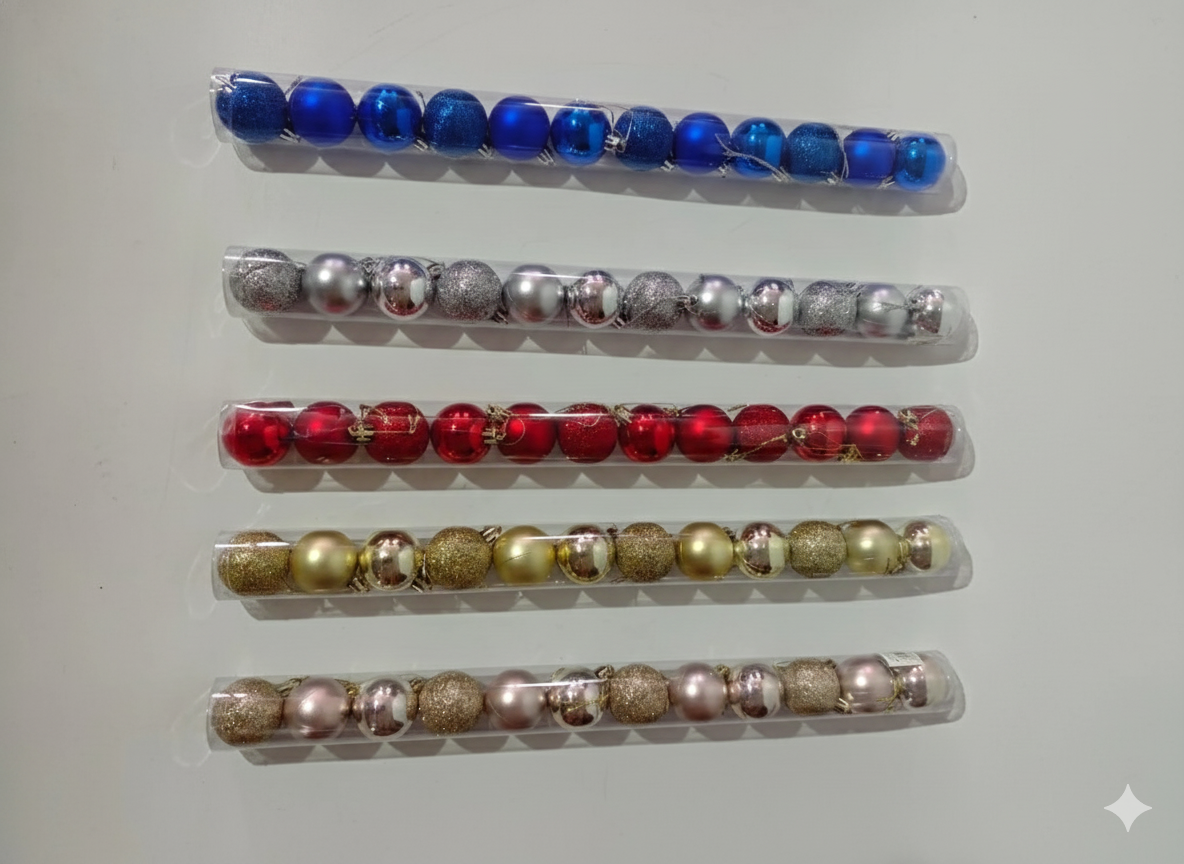 Pack de bolas navideñas 4cm