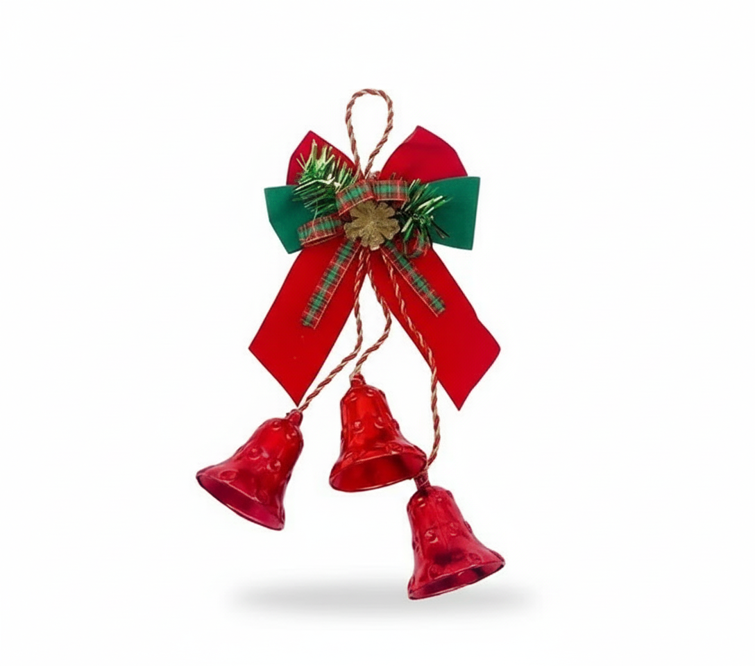 Moño con campanas navideñas