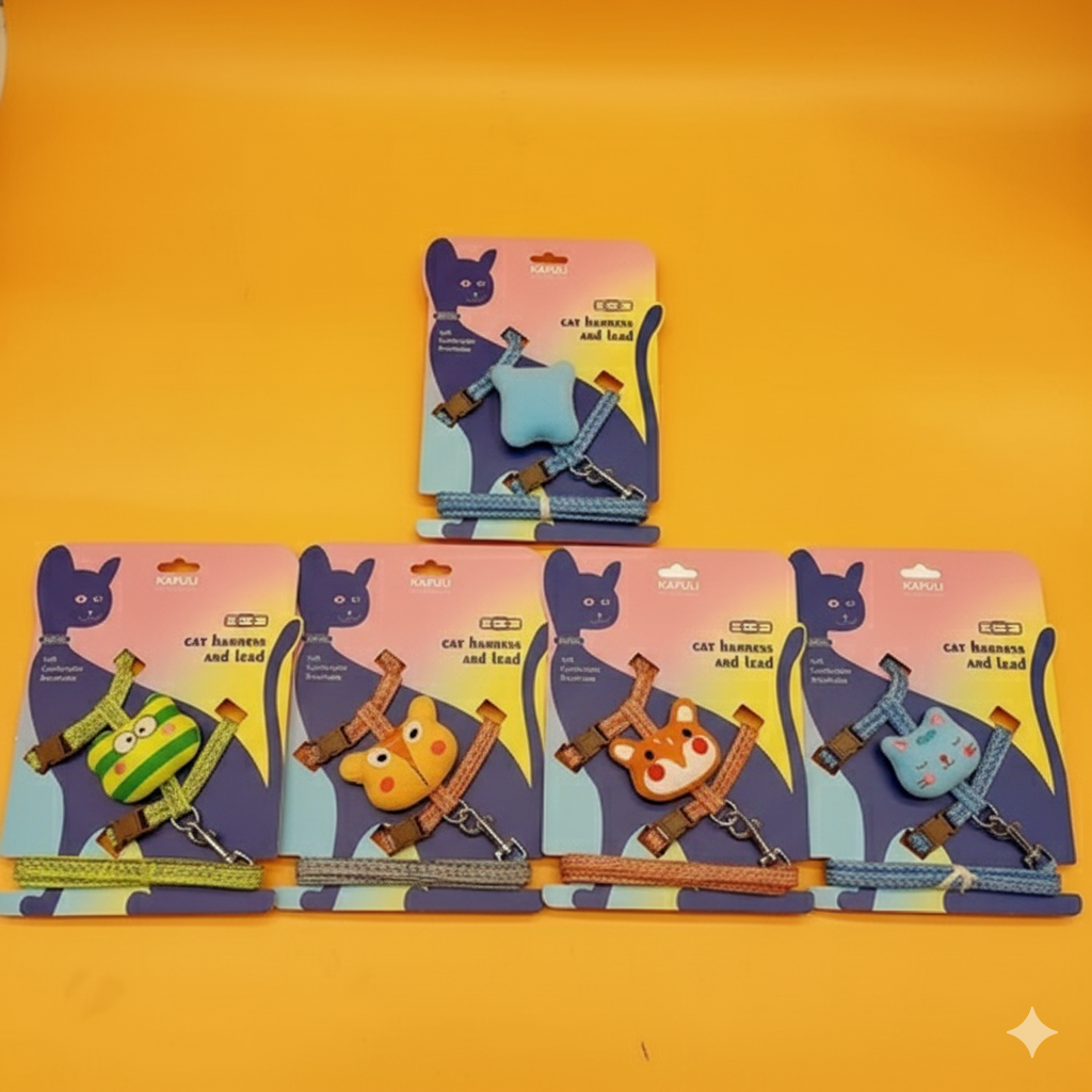 Correa con arnés para gato