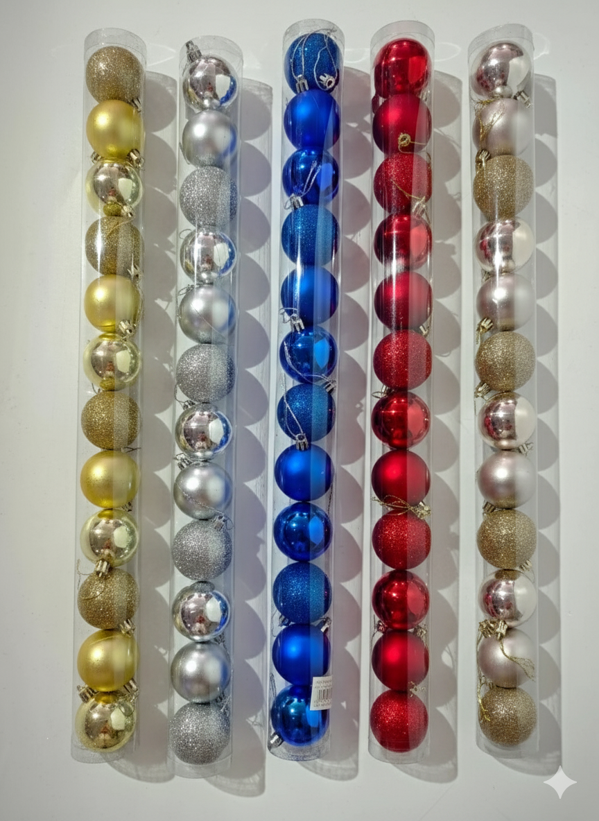 Pack de bolas navideñas 6cm