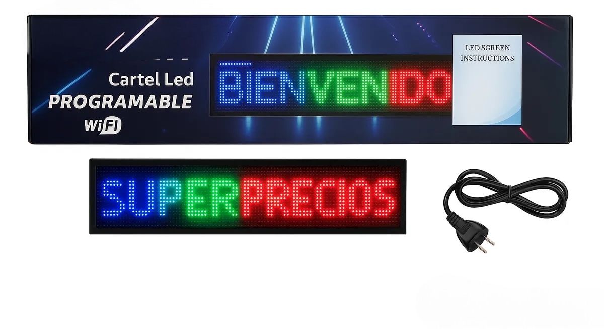 Cartel luminoso programable RGB