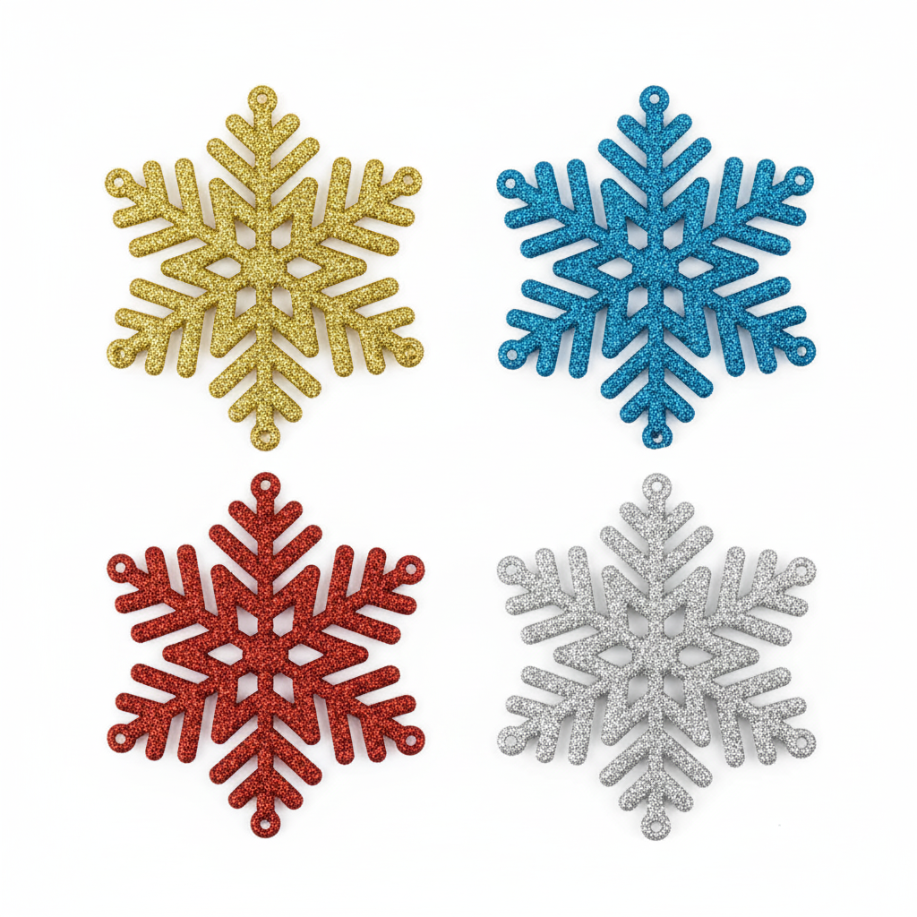 Copos de nieve decorativos