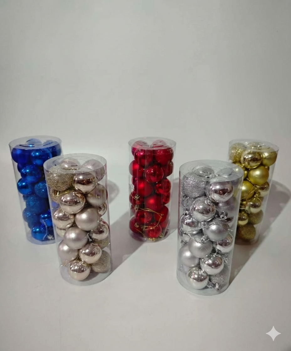 Set de bolas navideñas 4cm