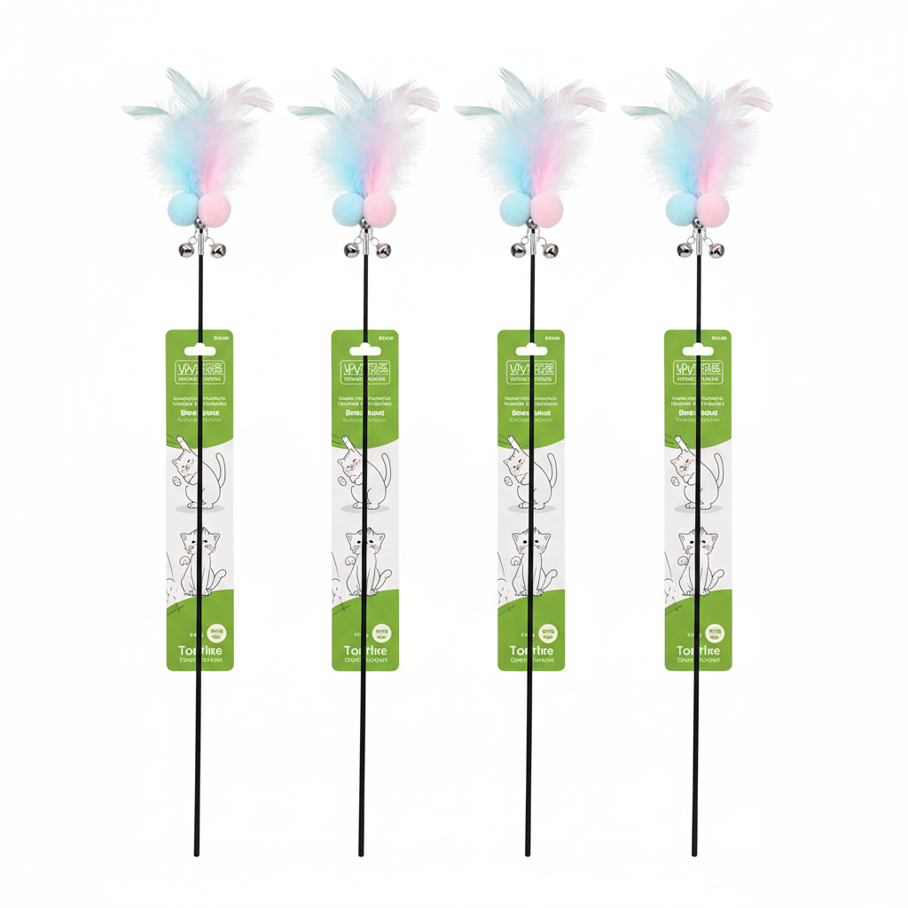 Juguete tri-pompones interactivo para gatos