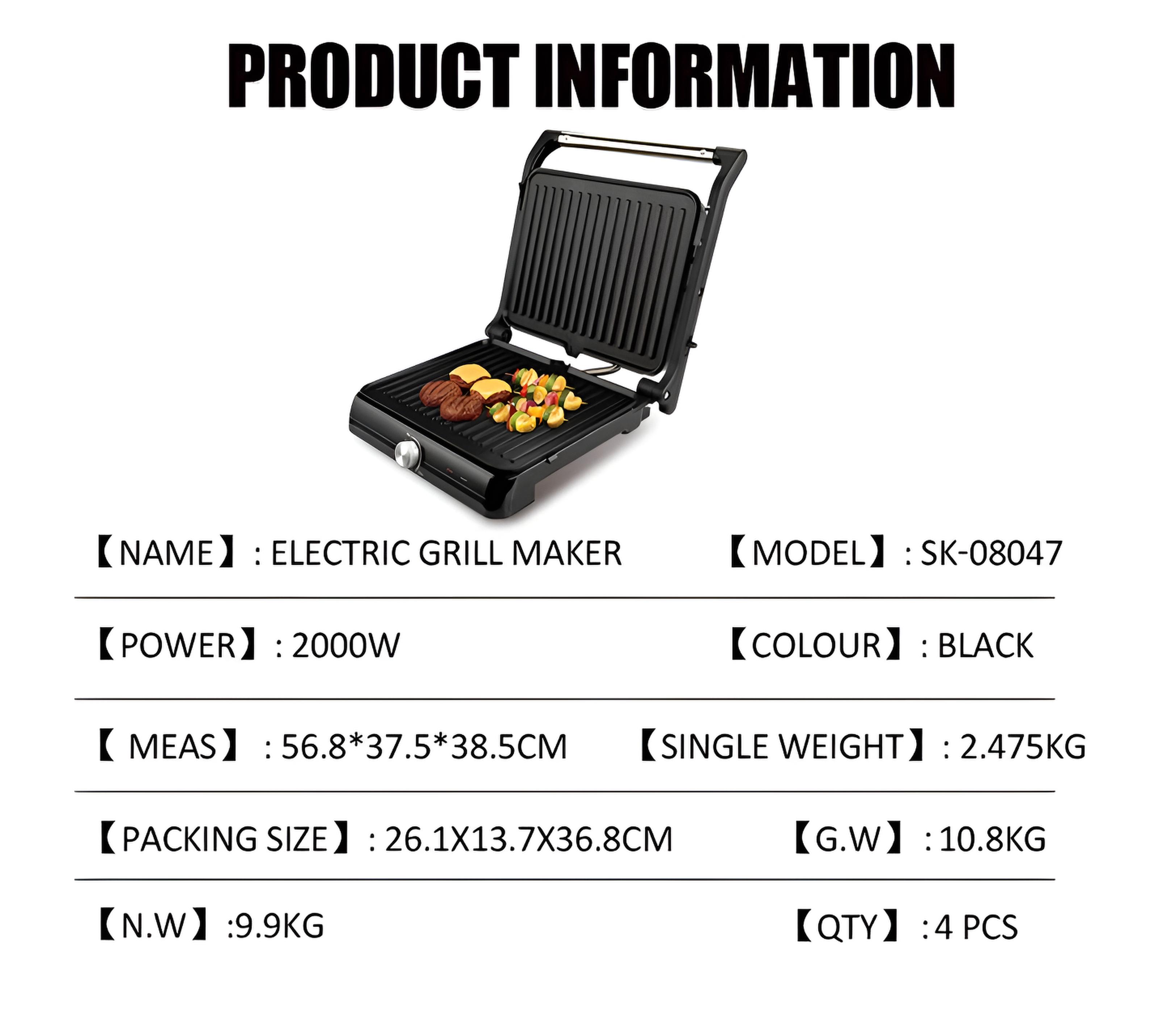 Parrilla eléctrica XL
