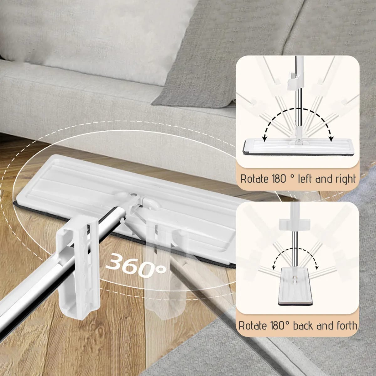 Mopa con balde sin lavado a mano