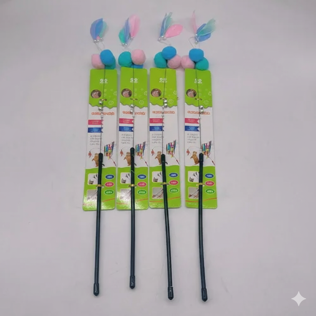 Juguete tri-pompones interactivo para gatos