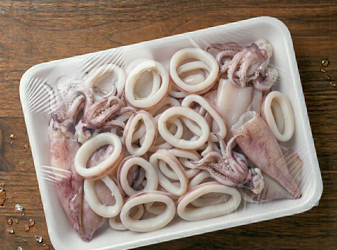 Calamari (heads and tubes) 