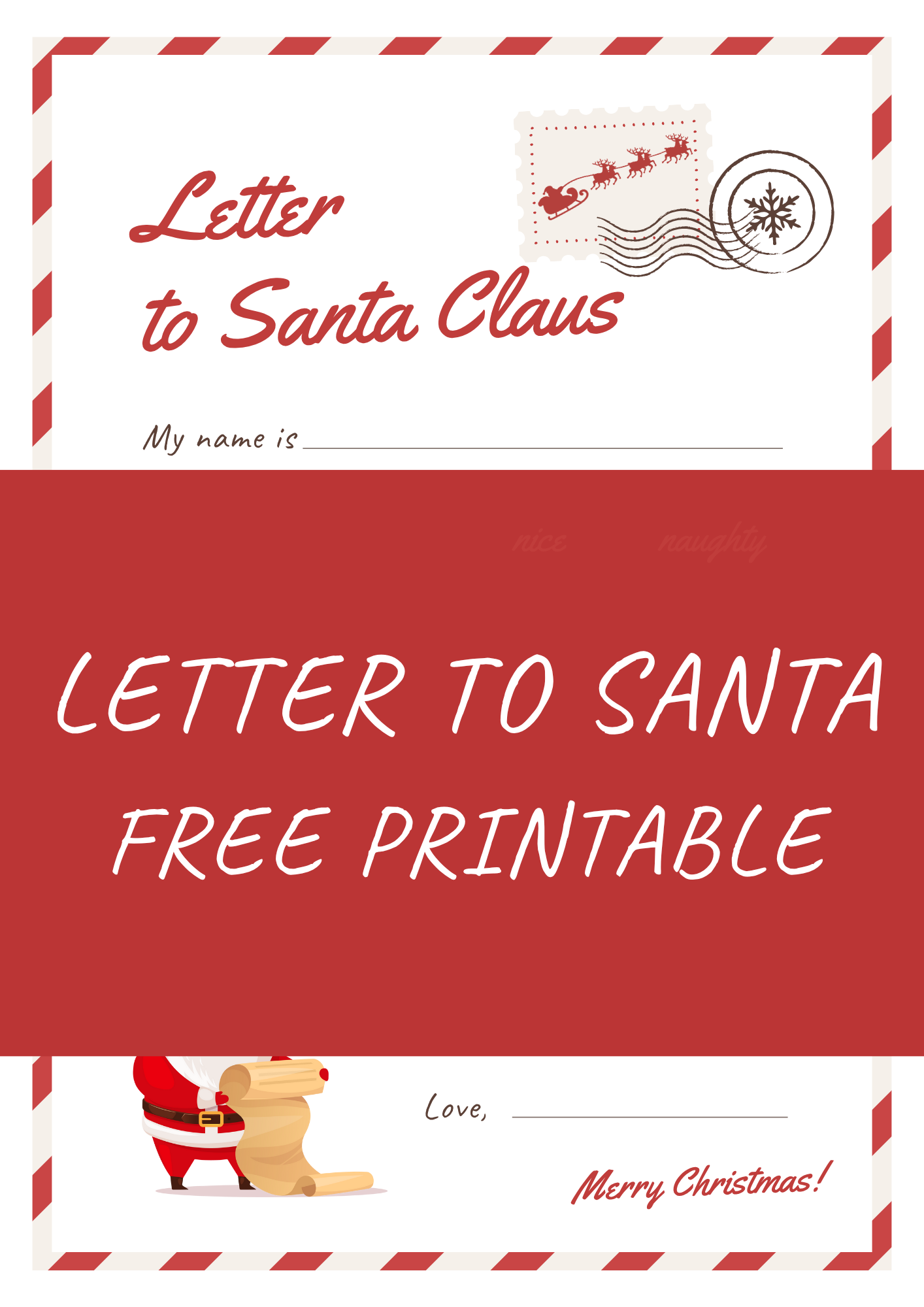 Santa Claus Christmas Letter Template