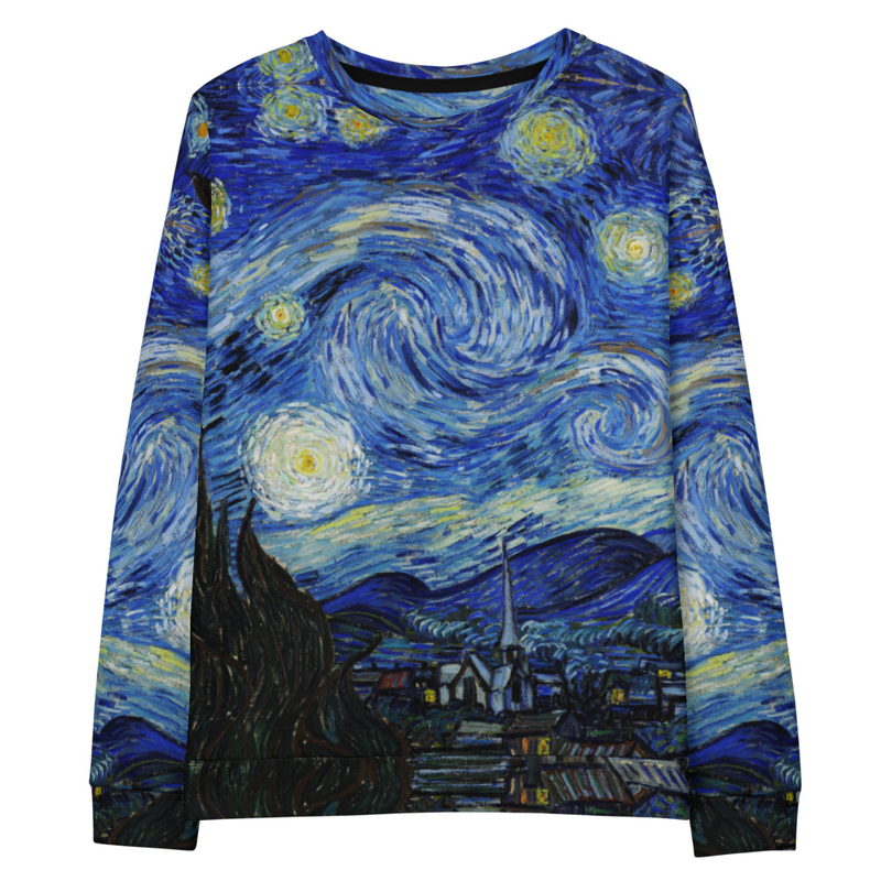 Vincent van Gogh Sweatshirt All-Over-Print Cotton