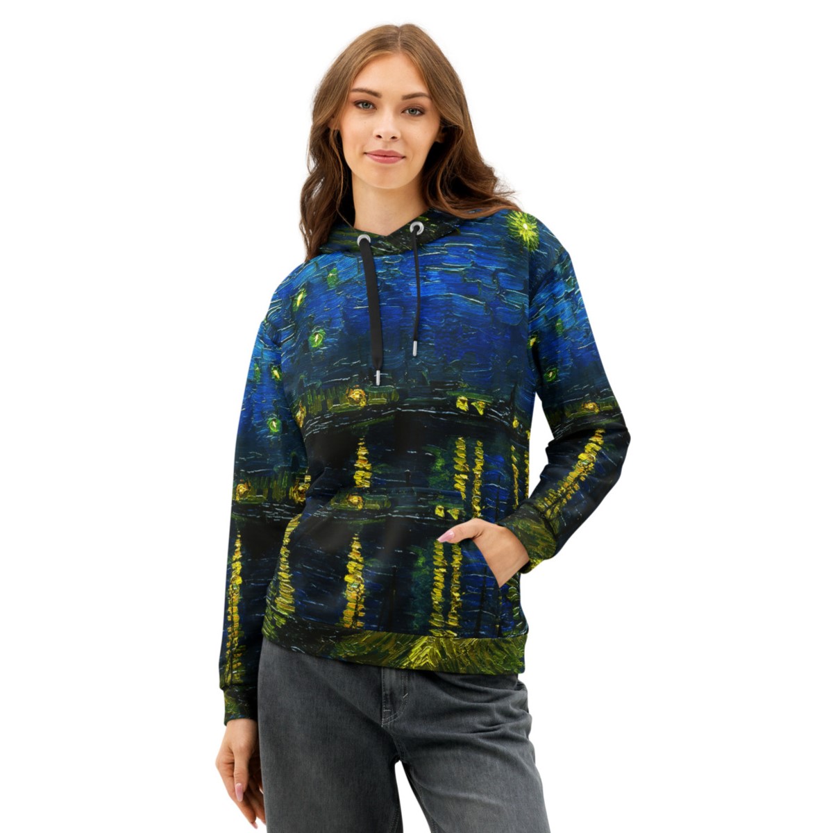 Vincent Van Gogh Unisex Premium Soft Cotton All-Over-Print Hoodie