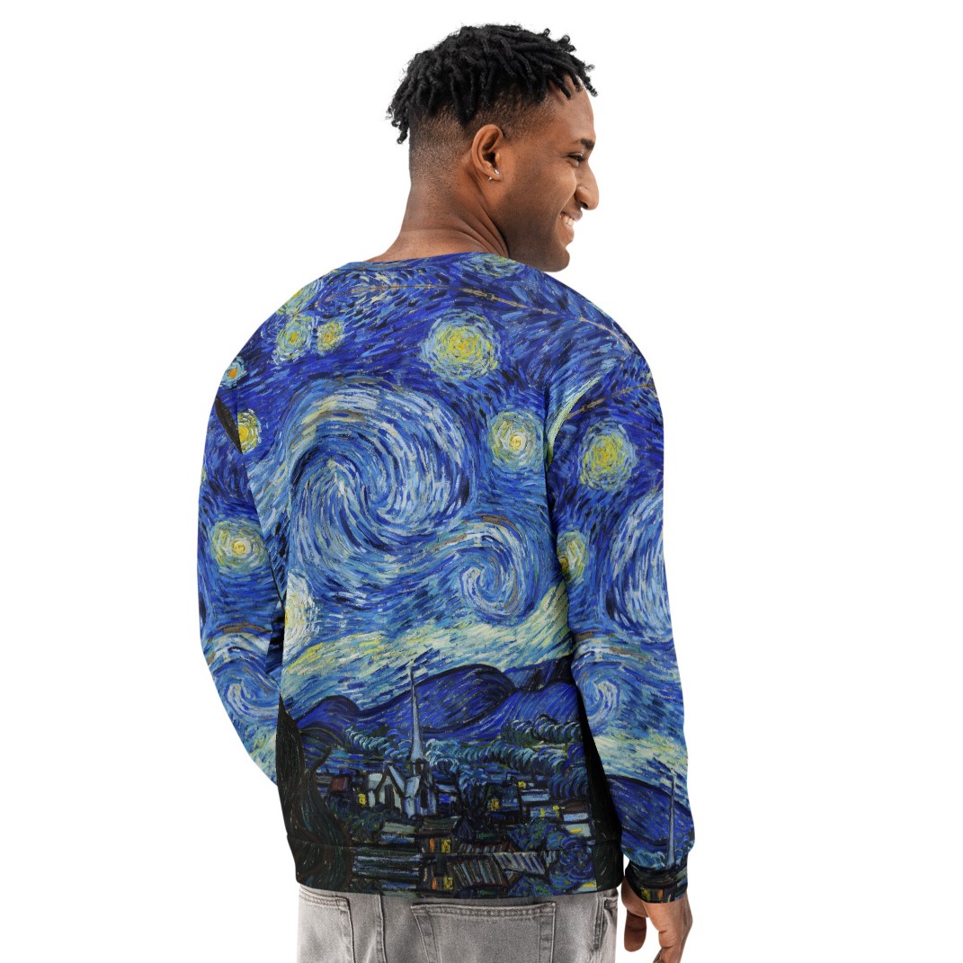 Vincent Van Gogh Unisex Premium Soft Cotton All-Over-Print Sweatshirt