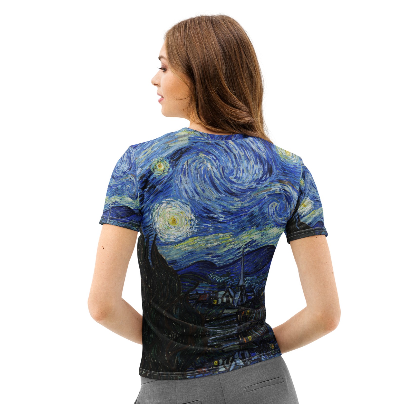 Vincent Van Gogh Women's Premium Soft Cotton All-Over-Print T-Shirt