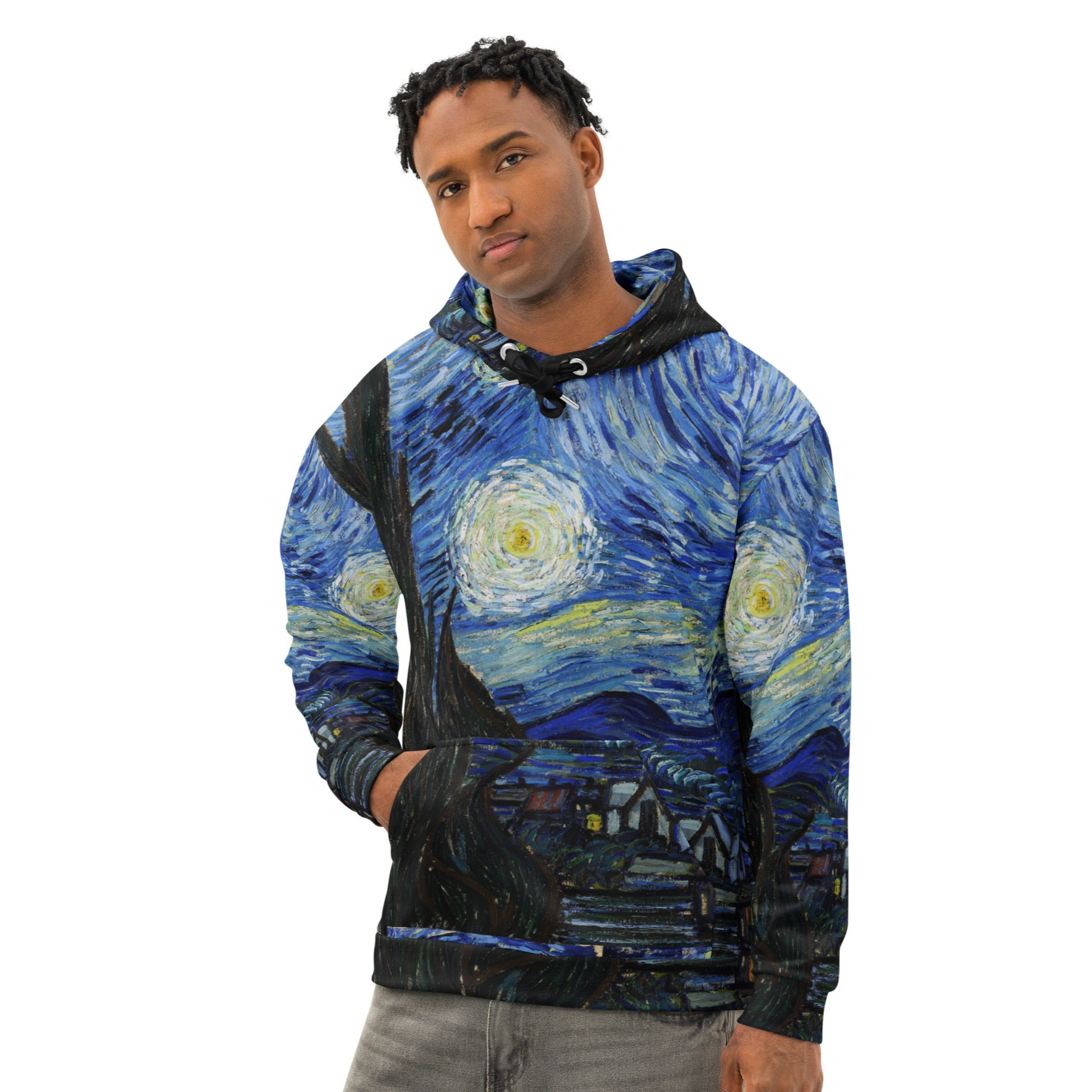 Vincent Van Gogh Unisex Premium Soft Cotton All-Over-Print Hoodie